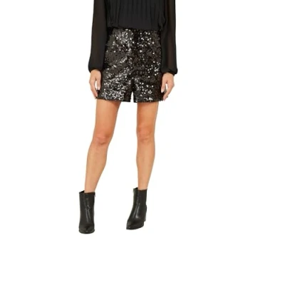 Image of Yumi Black Sequin Mini Shorts 16 UK