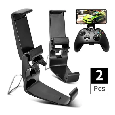 Image of DLseego Compatible with 2 Pack Xbox One Controller Phone Mount Clip, Foldable Holder for Game Controller, Mobile Folder S/X, Wireless XL
