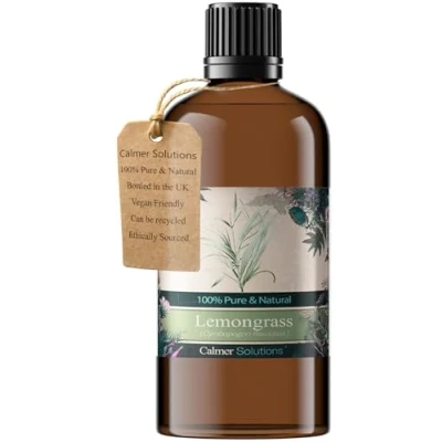 Image of Calmer Solutions Lemongrass 100ml Headache, Muscle Aches, Joint Pain Pure 100% UK Sourced Natural Essential Oils Professional or Home use Diffusers, Humidifiers, Candles &amp; More