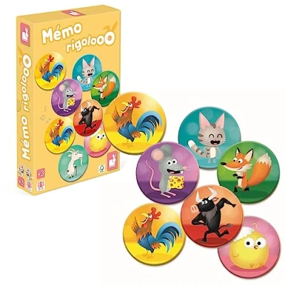 Image of Janod Mémo Rigolooo Memory and Association Game 2 to 6 players From 3 years J02736