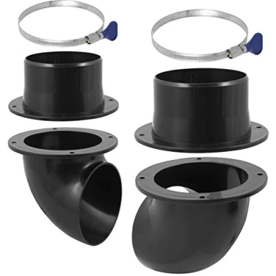 Image of 4&quot; Dust Separator Cyclone Kit for Barrels, Trash Cans, Buckets or Custom Built Containers, Large Debris Falls To The Bottom Of Can While Flows Collector