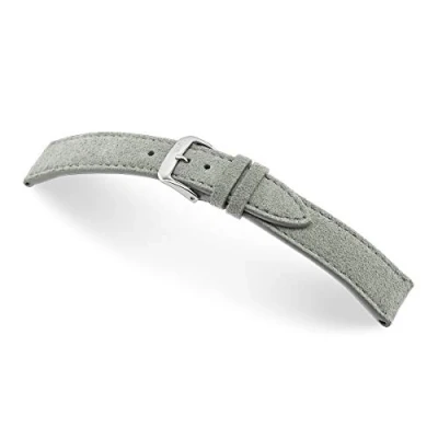 Image of RIOS1931 Franklin 22mm Vintage Velour Classic Watch Strap Handmade in Germany Grey