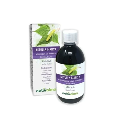 Image of White Birch (Betula pendula, alba or verrucosa) Leaves Alcohol Free Mother Tincture Naturalma Liquid Extract Drops 500 ml Food Supplement Vegan