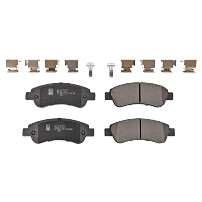 Image of 1611140880, 1611457480, 425359, 425360, 425469 Brake pad set BLUE PRINT ADP154258 Rear Axle with fastening material attachment