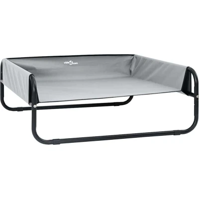Image of vidaXL Elevated Dog Bed Light Grey S Oxford Fabric and Steel