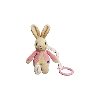 Image of Rainbow Designs PO1452 Beatrix Potter Flopsy Jiggle Attachable Peter Rabbit Pram Toy,Pink