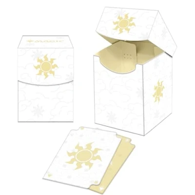 Image of Ultra Pro Card Deck Box Mana 8, Plains Design, Holds 100 Standard Sized Cards, Archival Safe, Durable Material, Divider