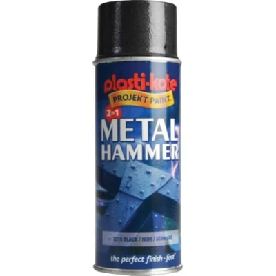 Image of Plasti kote 2215 400ml Metal Paint Hammer Black