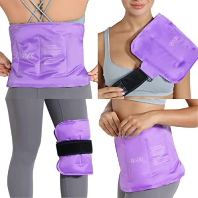 Image of REVIX Ice Packs for Injuries Reusable Gel Back Pain Relief (16&#039;&#039; X 9&#039;&#039;) Cold Pack Shoulder, Lower Back, Thigh &amp; Arm, Compress Therapy Swelling, Bruises Tension