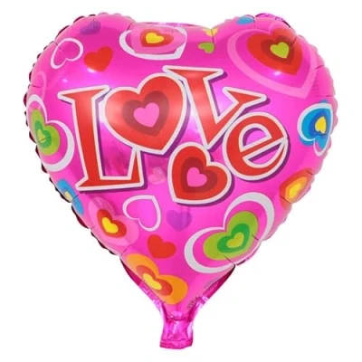 Image of Pink Love Heart Foil Balloon, 45cm