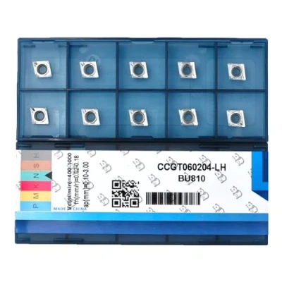 Image of CDBP Carbide Inserts for Aluminum Ccgt 21.51 Ccgt060204 LH Turning Cutting Tools Finishing Cutting, 10pcs