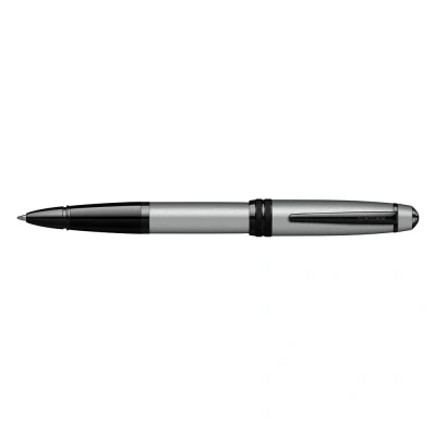 Image of CROSS Bailey Matte Grey Lacquer Rolling Ball Pen with polished black PVD appointments