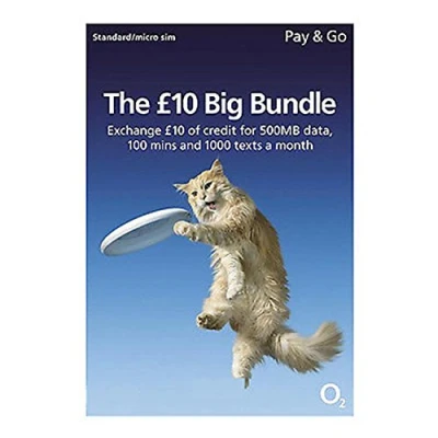 Image of O2 PAYG 10 Pound Big Bundle Triple Sim Pack