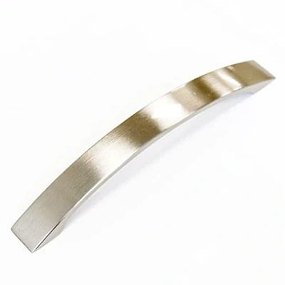 Image of 160mm Brushed Nickel Strap Handle for Kitchen Cabinets Bedroom Bathroom Furniture Cupboards