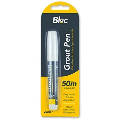 Image of White Grout Refresher Pen for Whitening Discoloured Worn Dirty Tile Grouting