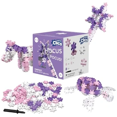 Image of Nano Clics Fantasy Builders 125, construction toys for children ages 8 and up, creative educational in a 125 piece set, building blocks girls boys, durable