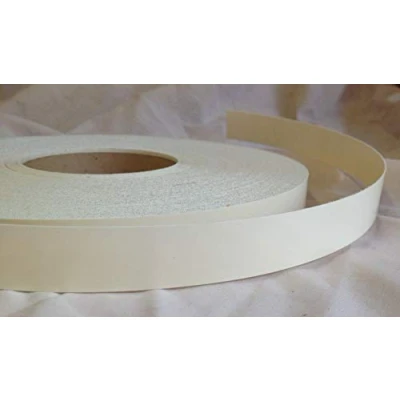 Image of Vale Veneers Pre Glued Iron on Melamine Cream High Gloss Edging Tape 22mm Wide x 5 metres