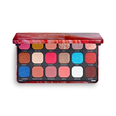 Image of Makeup Revolution, Forever Flawless, Eyeshadow Palette, Flamboyance Flamingo, 18 Shades, 19.8g