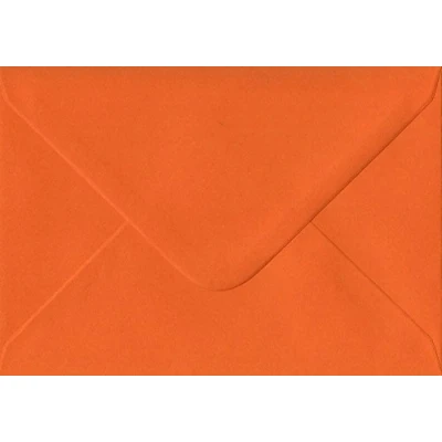 Image of Orange C6 114mm x 162mm Gummed Coloured A6 Card Envelopes 100gsm (Pack of 100)