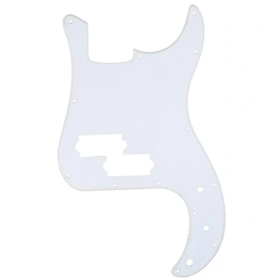 Image of Musiclily 13 Hole P Bass Pickguard for Fender American/Mexican Standard Precision Bass,1Ply White