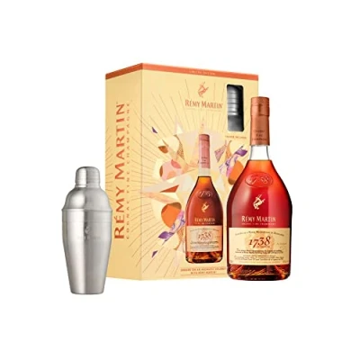 Image of Rémy Martin 1738 70 cl Gift Set with Cocktail Shaker, Cognac Fine Champagne, Harmonia Limited Edition
