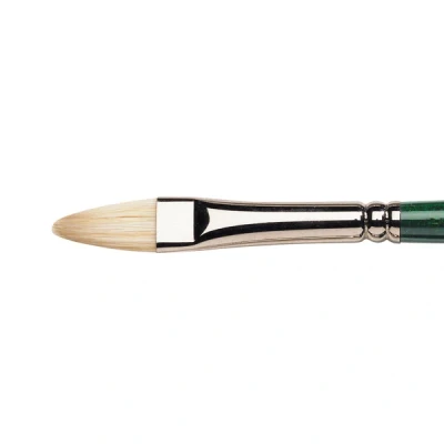 Image of Windsor &amp; Newton Winton Hog Brush Long Handled Filbert No 6 (Each)