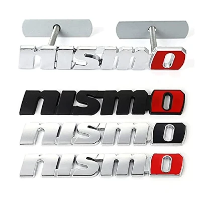 Image of WWFAN Car stickers Grill Emblem Auto Front Hood Grille Badge Compatible with Nissan Nismo Almera Tiida Teana Qashqai Juke X trail Skyline Note (Color Name : Silver sticker)