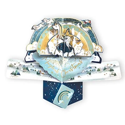 Image of Magical Unicorn Pop Up Christmas Greeting Card Second Nature 3D Cards Ups XPOP063
