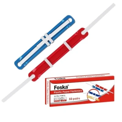 Image of Pack of 50 Assorted Colour Paper Fasteners