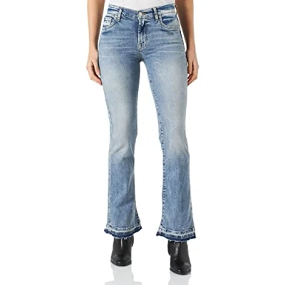 Image of 7 For All Mankind Women&#039;s Bootcut TAILORLESS Decade Jeans, Light Blue, 24