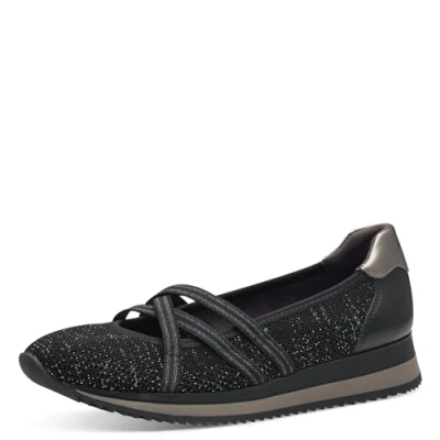 Image of Jana Women&#039;s 8 22173 42 Ballet Flat, Black, 5 UK