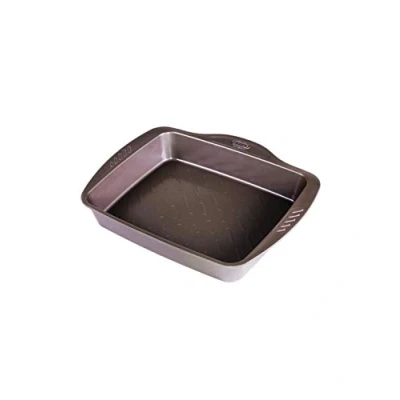 Image of Pyrex asimetriA Metal Easy Grip Rectangular Roaster 40x31 cm, Alloy Steel, Brown, 1