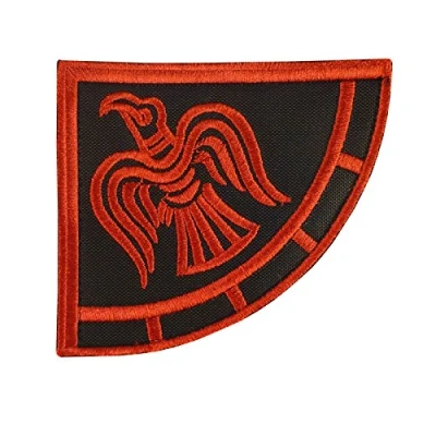 Image of Rare Viking Raven Banner Odin God of War Morale Embroidery Hook Patch
