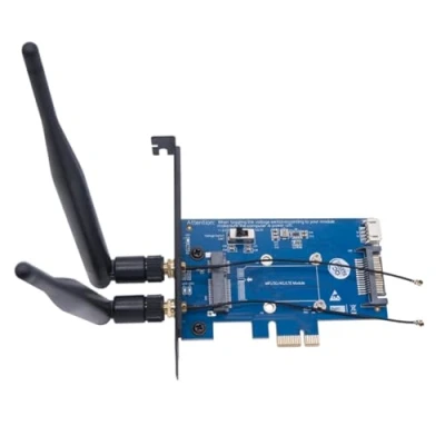 Image of Sefdrert WiFi Module Mini PCI E Express to 1x Adapter Card 3g/4g Development Board 2 Antennas