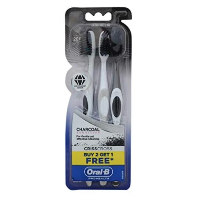 Image of Oral B Charcoal Sensitive Toothbrush 3 Pieces (Extra Soft, Buy 2 Get 1)