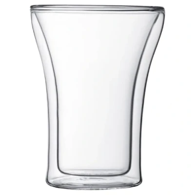 Image of Bodum ASSAM Coffee Glass Set (Double Walled, Dishwasher Safe, 0.25 L/8 oz) Pack of 2, Transparent