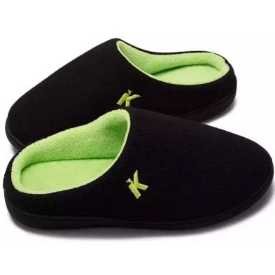 Image of Inclothing Men&#039;s Two Tone Memory Foam Slipper UK Size 9 Green