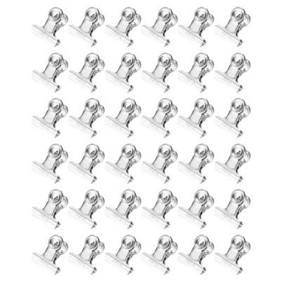 Image of M&amp;G 36Pack Binder Clips, 19mm Stainless Steel Small Hinge Paper Clip Metal Clamps for DIY Crafts, Paintings, Drawings, Photos Home Office Supplies