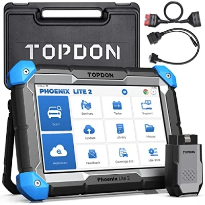 Image of TOPDON Car Diagnostic Tool, Phoenix Lite 2 OE Level Full Systems Scanner, ECU Coding, Bi directional Control, 28+ Reset Services, VAG Guided &amp; FCA Gateway Access, Years Free Updates