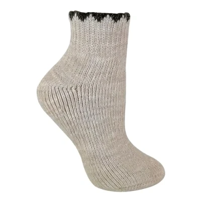 Image of Sock Snob Womens Ladies Winter Warm Short Alpaca Wool Blend Hiking Socks Stone Size UK 4 6.5