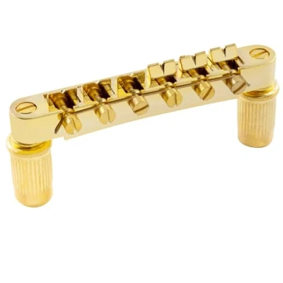 Image of Musiclily ABR 1 Style Tune o matic Guitar Bridge for Les Paul Electric Guitar,Gold