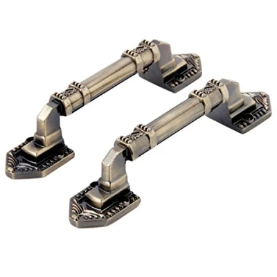 Image of 2Pcs Handles for Cupboards &amp; Draws Vintage Door Kitchen Cabinet Knob Drawer Pulls Furniture Hardware 96mm Antique Bronze