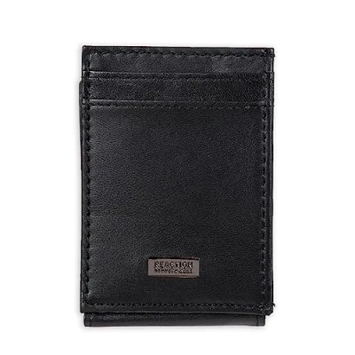 Image of Kenneth Cole REACTION Men&#039;s RFID Front Pocket Wallet, Black Liberty, One Size