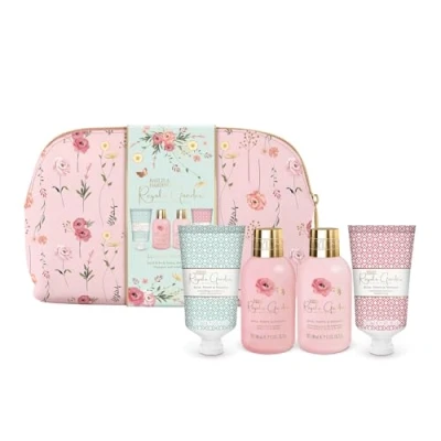 Image of Baylis &amp; Harding Royale Garden Rose, Poppy Vanilla Luxury Wash Bag Gift Set (Pack of 1) Vegan Friendly
