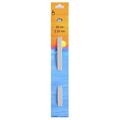 Image of Set of 4 Pony Classic Aluminum Double Ended Knitting Needles/Pins 20cm x 2.25mm