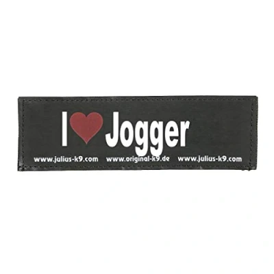Image of Interchangeable Patches, 1 pair, I ♥ Jogger, Size: Large, Black