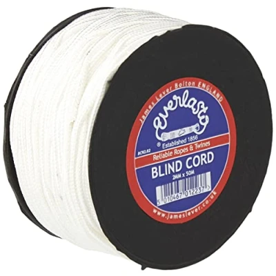 Image of Quality Everlasto White Nylon Blind Cord 2mm x 50M