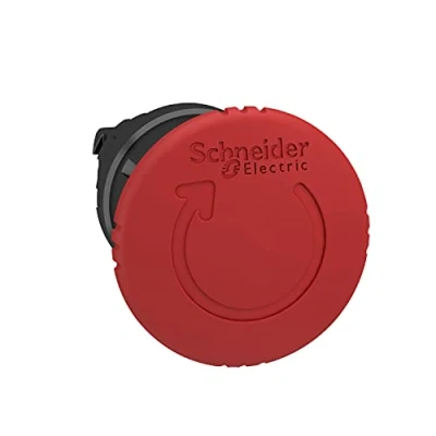 Image of Schneider Electric, Harmony, ZB4BS8447, Red Ø40 Emergency stop,switching off head Ø22 trigger and latching turn release