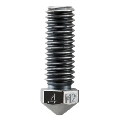 Image of Micro Swiss M2 Hardened High Speed Steel Flow Volcano Compatible/Artillery Sidewinder 1.75mm Nozzle (.4mm)