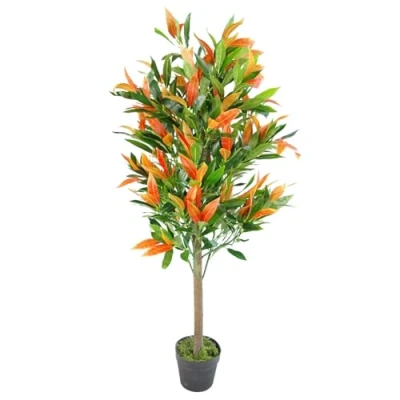 Image of 130cm Artificial Red &amp; Green Ficus Tree
